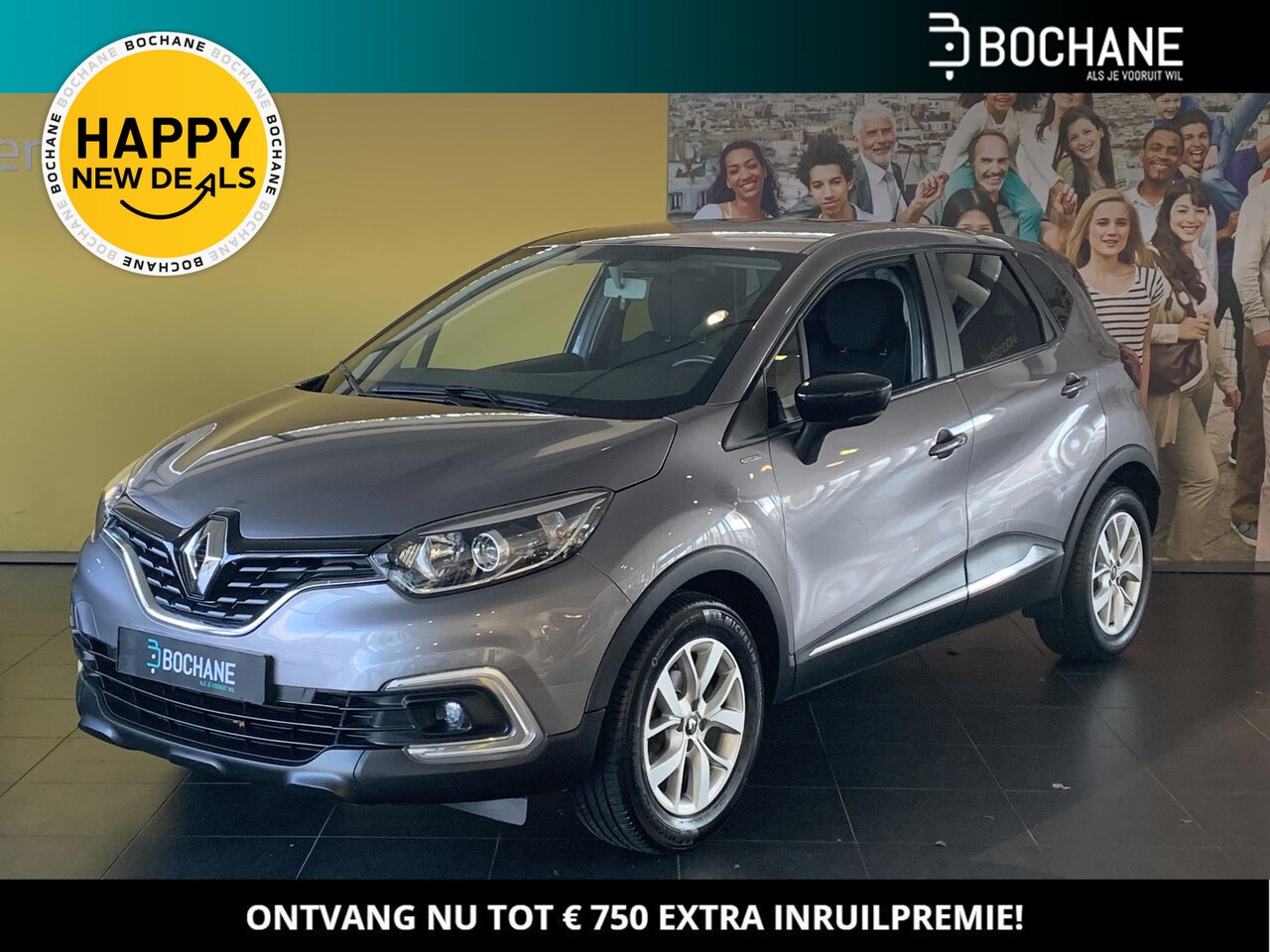 Renault Captur - 0.9 TCe Limited NAVIGATIE | PARKEERSENSOREN ACHTER | LICHTMETALEN VELGEN | AIRCONDITIONING - AutoWereld.nl