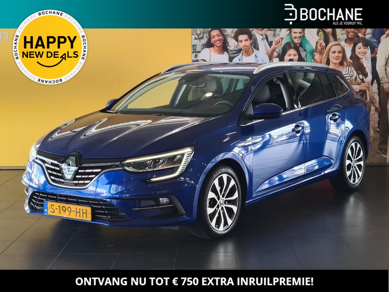 Renault Mégane Estate - 1.3 TCe 140 EDC Techno AUTOMAAT | NAVIGATIE | ACHTERUITRIJCAMERA | PARKERSENSOREN VOOR-EN - AutoWereld.nl