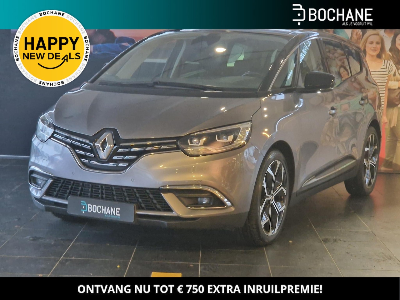 Renault Grand Scénic - 1.3 TCe 140 EDC Intens 7p. AUTOMAAT | TREKHAAK | NAVIGATIE | ACHTERUITRIJCAMERA | PARKEERS - AutoWereld.nl