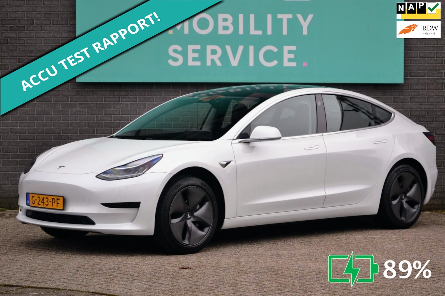 Tesla Model 3 - Standard RWD Plus 60 kWh SOH89% Pano AutoPilot LED ACCU- CHECK - AutoWereld.nl