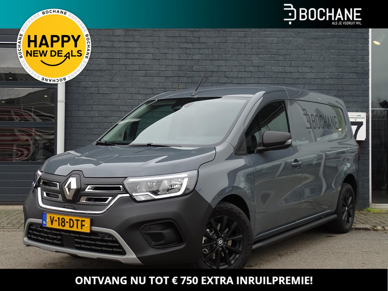 Renault Kangoo E-Tech - Extra L2 22 kW 44 kWh 80KW DC QUICKCHARGE / BETIMMERING / SIDEBARS / SPORTVELGEN - AutoWereld.nl