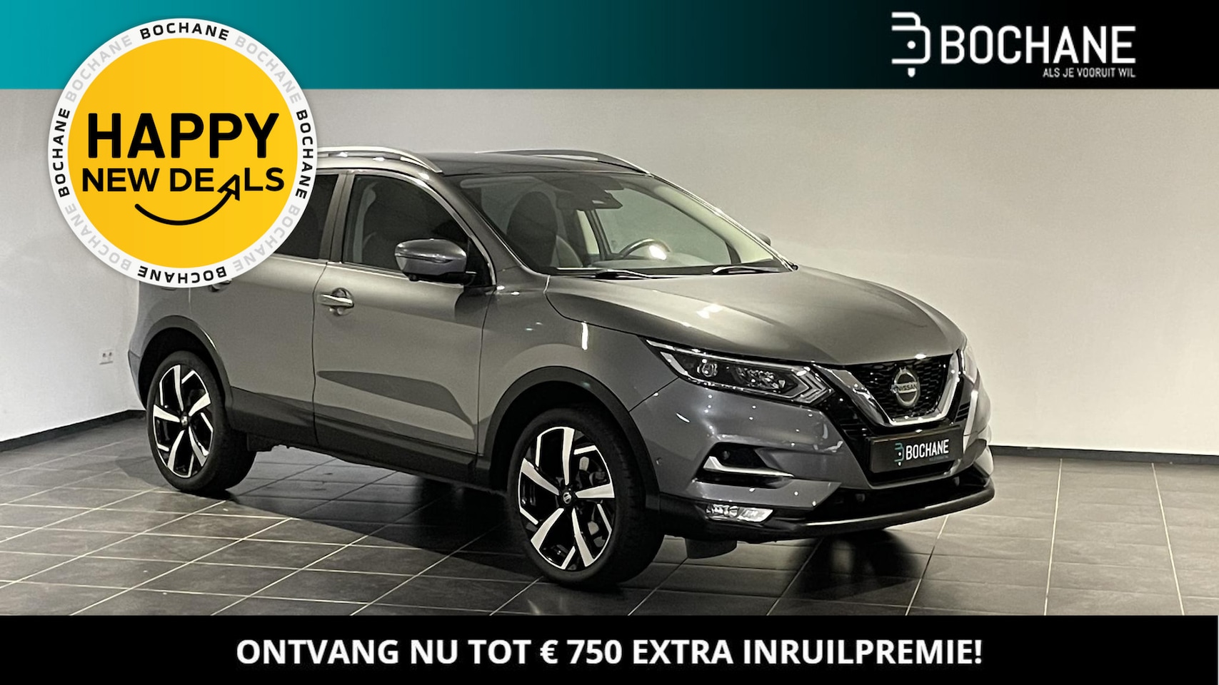 Nissan Qashqai - 1.2 DIG-T 115 Tekna | Panoramadak | Trekhaak | Navigatie | 360 Camera | 19" Lichtmetalen v - AutoWereld.nl