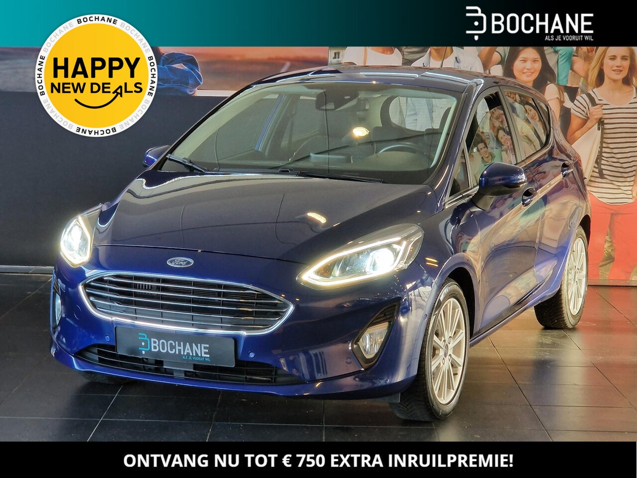 Ford Fiesta - 1.0 EcoBoost Titanium NAVIGATIE | TREKHAAK | ACHTERUITRIJCAMERA | PARKEERSENSOREN VOOR-EN - AutoWereld.nl