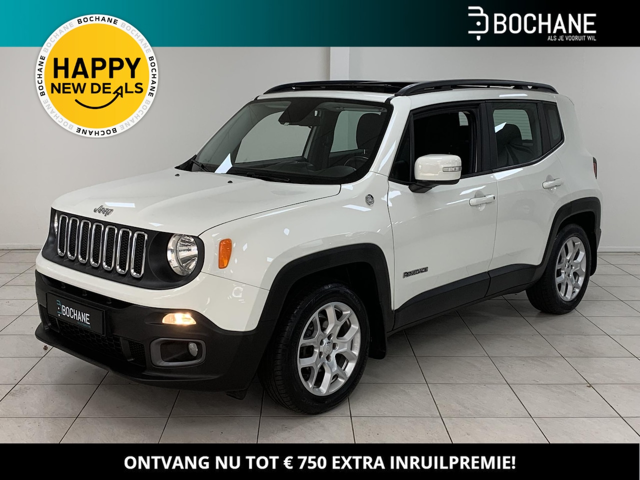 Jeep Renegade - 1.4 MultiAir 140 Limited | Panoramadak | Trekhaak - AutoWereld.nl