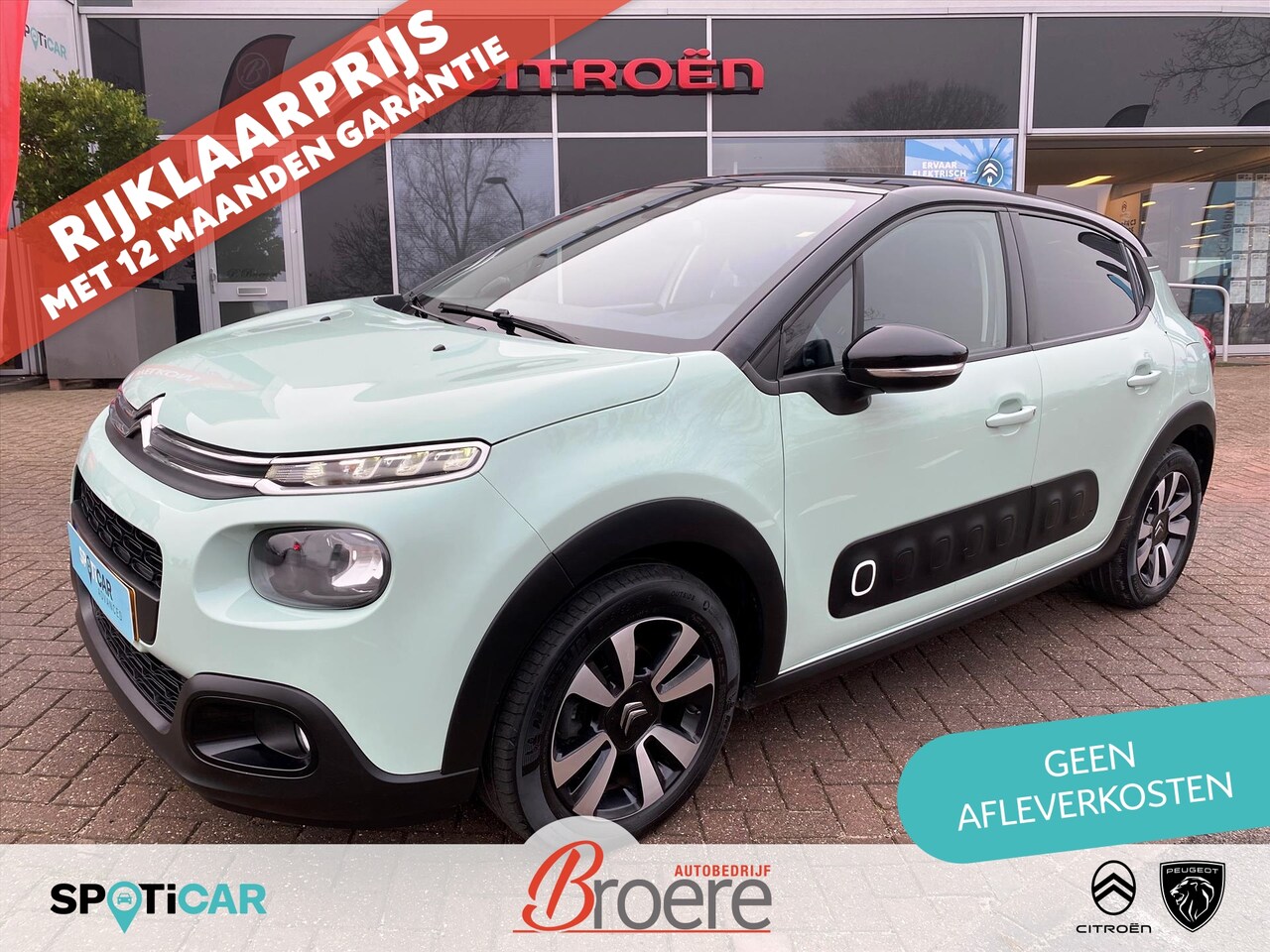 Citroën C3 - 1.2Turbo 110pk EAT6 Automaat Shine | verwarmde voorstoelen, panoramdak, navigatie via appl - AutoWereld.nl