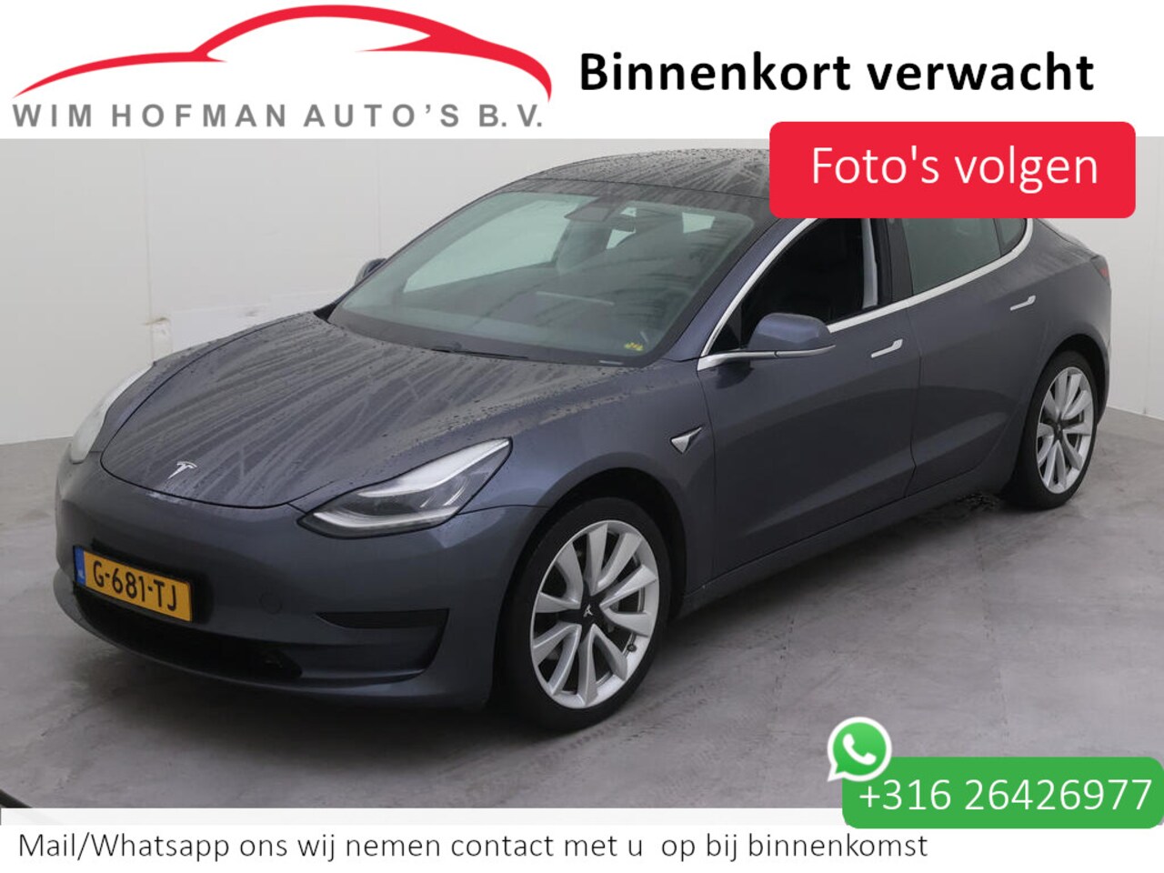 Tesla Model 3 - RWD Plus 60 kWh Autopilot FDS Comp nieuwstaat Leder Camera Panodak - AutoWereld.nl