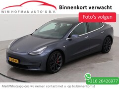 Tesla Model 3 - Performance AWD 75 kWh 463PK 20" FSD meegeleverd Nieuwstaat Leder Camera Panodak