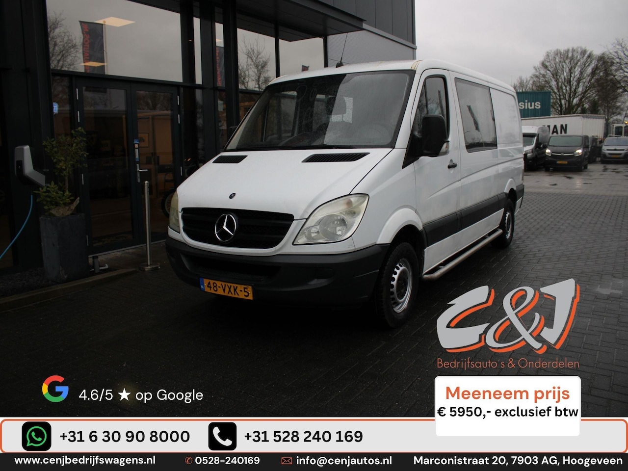 Mercedes-Benz Sprinter - 315 2.2 CDI 366 Dubbele Cabine airco 6 persoons - AutoWereld.nl