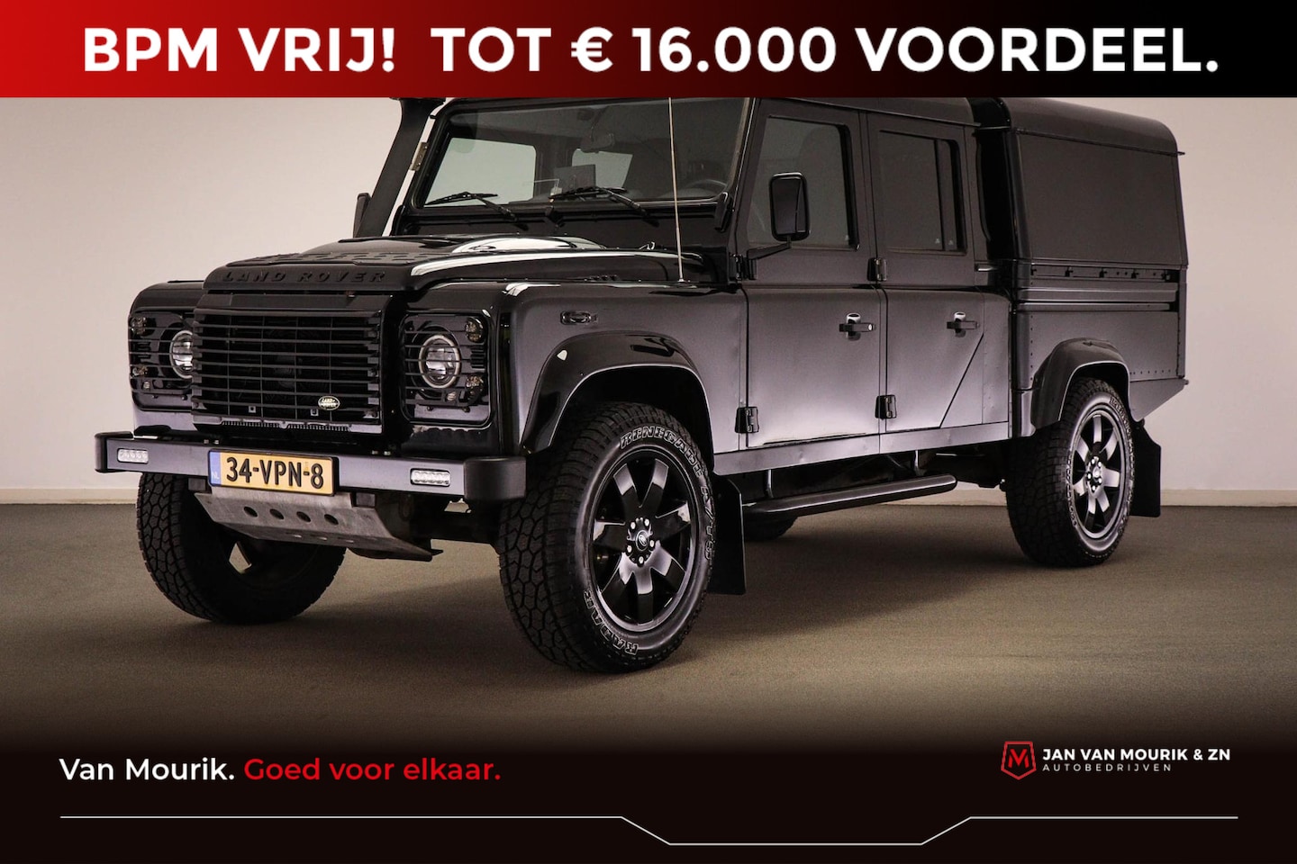 Land Rover Defender 130 - 2.4 TD 130" S Crew Cab | LEDER | STOEL / VOOORRUIT- VERWARMING | AIRCO | CAMERA | TREKHAAK - AutoWereld.nl