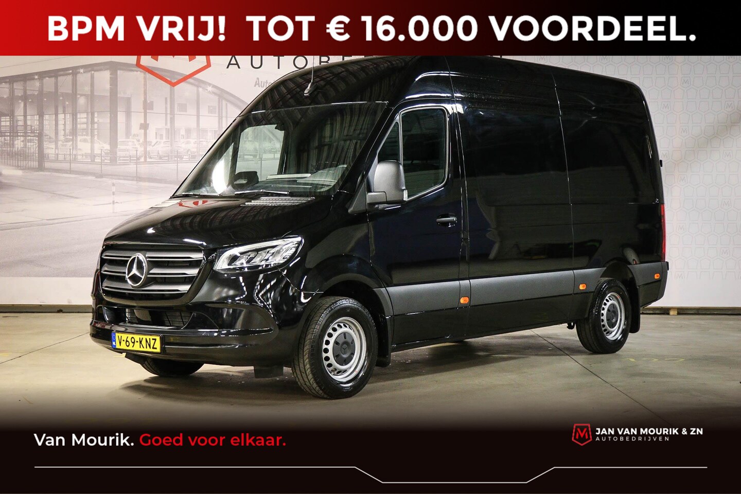 Mercedes-Benz Sprinter - 319 1.9 CDI L2H2 Mercedes-Benz Sprinter 319 1.9 CDI L2 Pro HD | LED | AIRCO | CRUISE | DAB - AutoWereld.nl