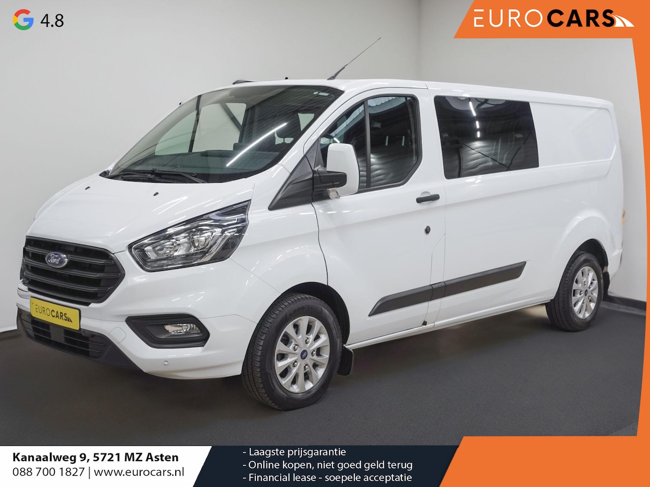 Ford Transit Custom - 300 2.0 TDCI L2H1 Trend Dubbele Cabine Automaat Airco Navi Cruise Trekhaak - AutoWereld.nl