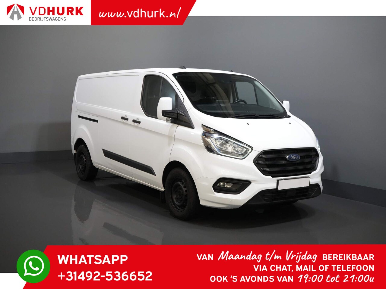 Ford Transit Custom - 300 2.0 TDCI 130 pk Aut. L2 2x Schuifdeur/ Standkachel/ Stoelverw./ Carplay/ Cruise/ PDC V - AutoWereld.nl