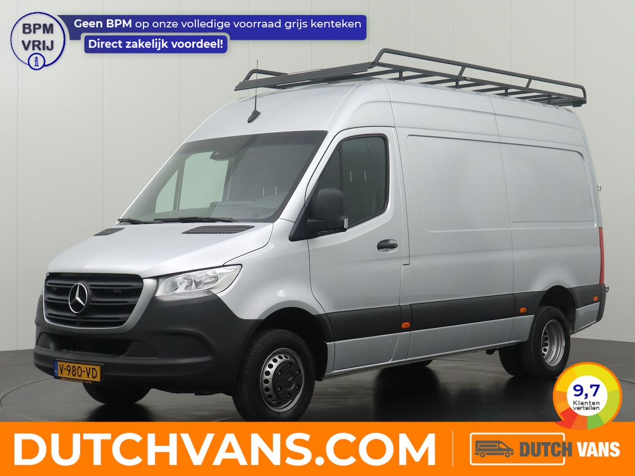 Mercedes-Benz Sprinter - 514CDI L2H2 Imperiaal | Trekhaak | Dubbellucht | Touchscreen | 360 Camera | Betimmering - AutoWereld.nl