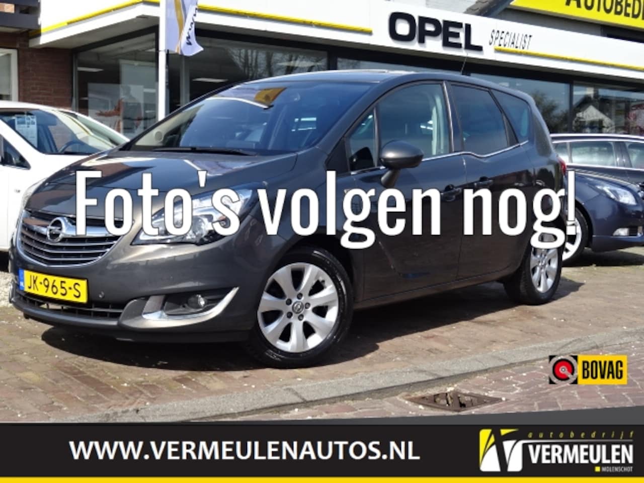 Opel Meriva - 1.4 Turbo 120PK BlitZ + 16"/ Navi/ Clima/ Leder/ Winterpakket/ Trekhaak/ NL auto - AutoWereld.nl