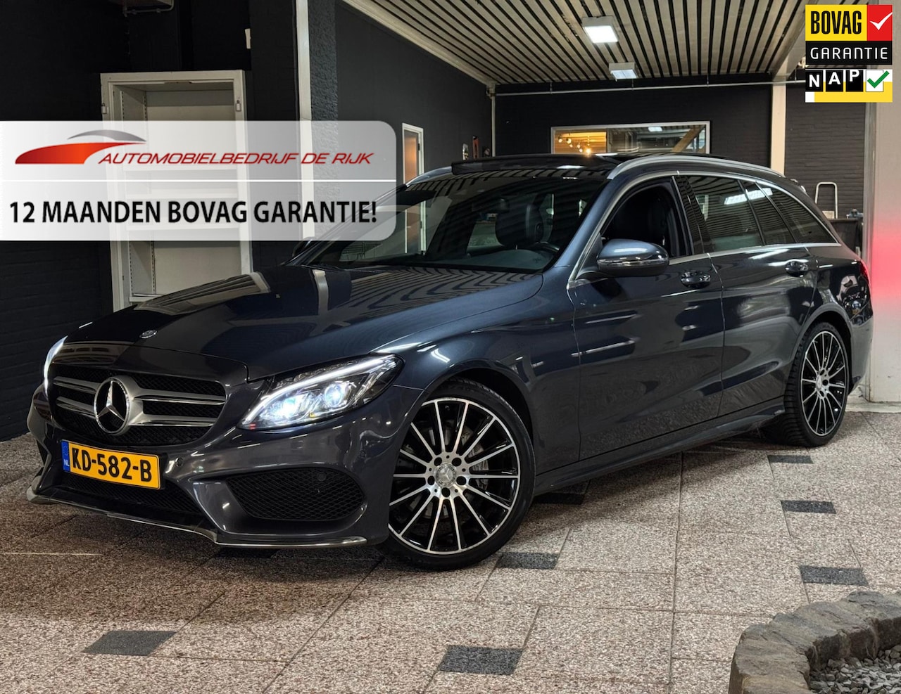 Mercedes-Benz C-klasse Estate - 180 Ambition | Pano, Navi, Clima, Stoelverw., Leder | Trekhaak| NAP | - AutoWereld.nl