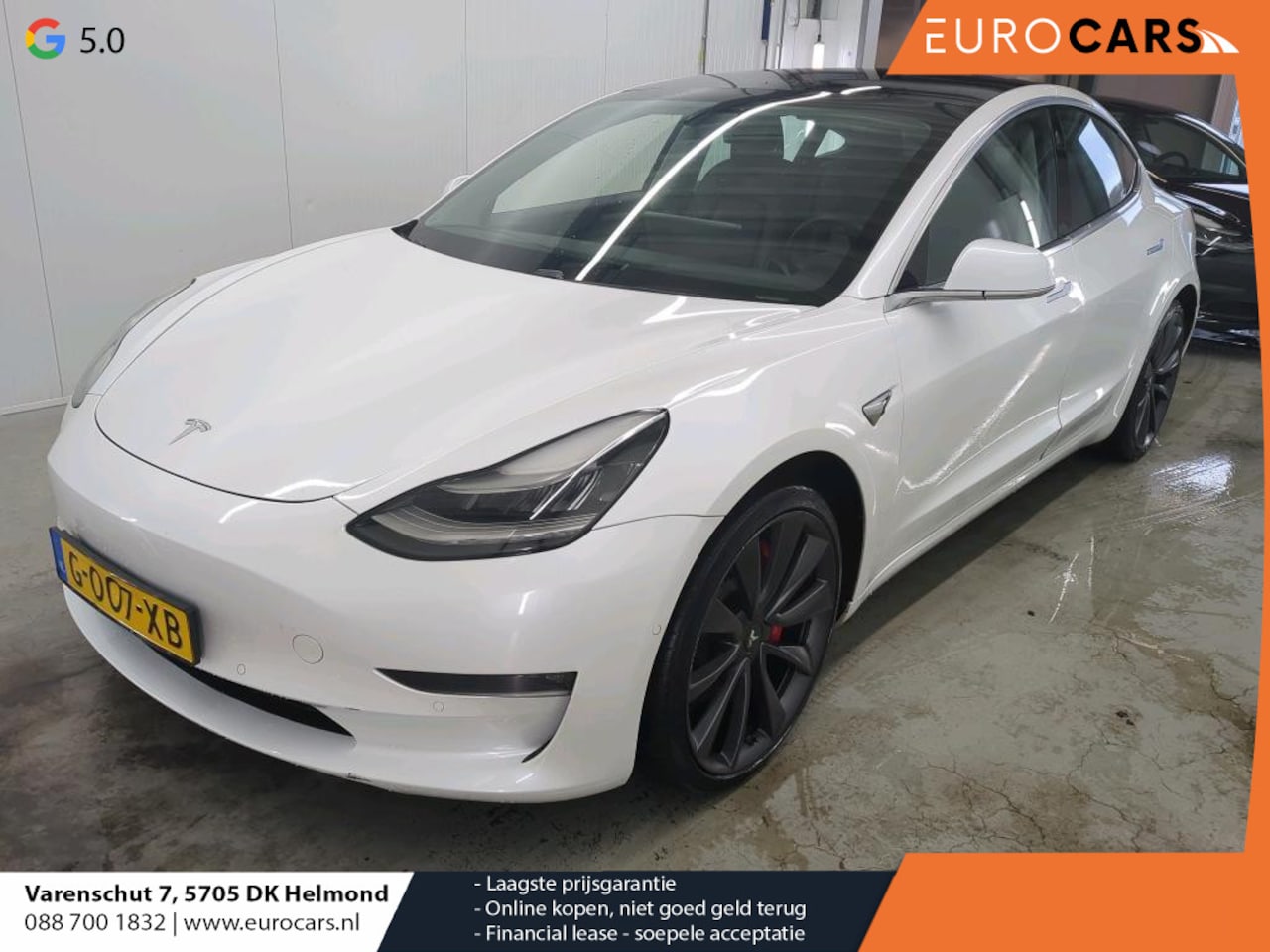 Tesla Model 3 - 488 PK Performance AWD75 kWh Autopilot + Full Self Driving Panoramadak Leder 20" Wheels PD - AutoWereld.nl