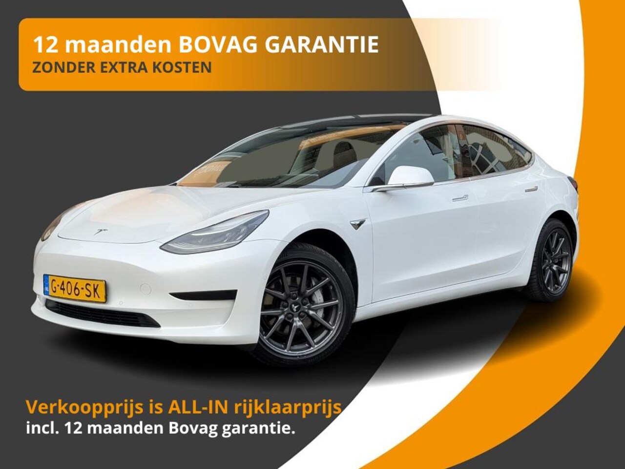 Tesla Model 3 - RWD PLUS 60 KWH PANODAK/LEER/LMV/CAMERA/12 MND BOVAG GARANTIE - AutoWereld.nl