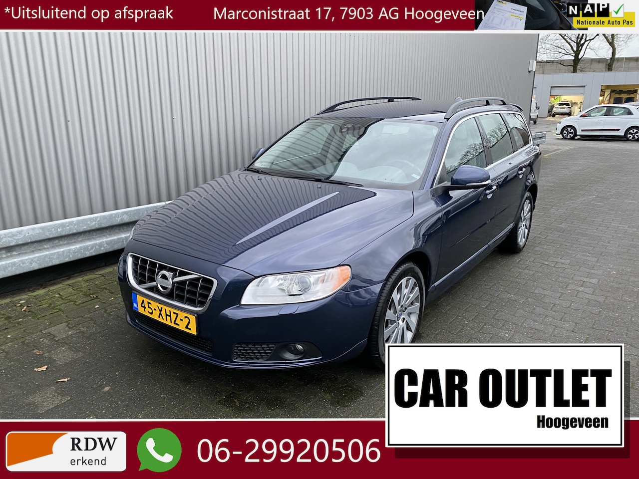 Volvo V70 - 1.6 T4 Limited Edition 175Dkm.NAP, AUTOMAAT, Leer, Navi, CC, PDC, Elec.Achterklep, LM, Tre - AutoWereld.nl