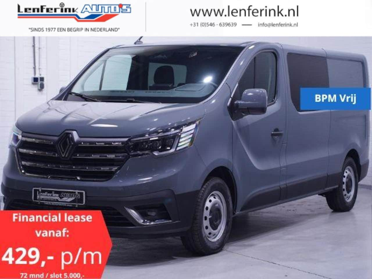 Renault Trafic - 2.0 dC1 150 pk Dubbel Cabine BPM vrij Airco Camera Apple Carplay, LED Koplampen, Digital D - AutoWereld.nl