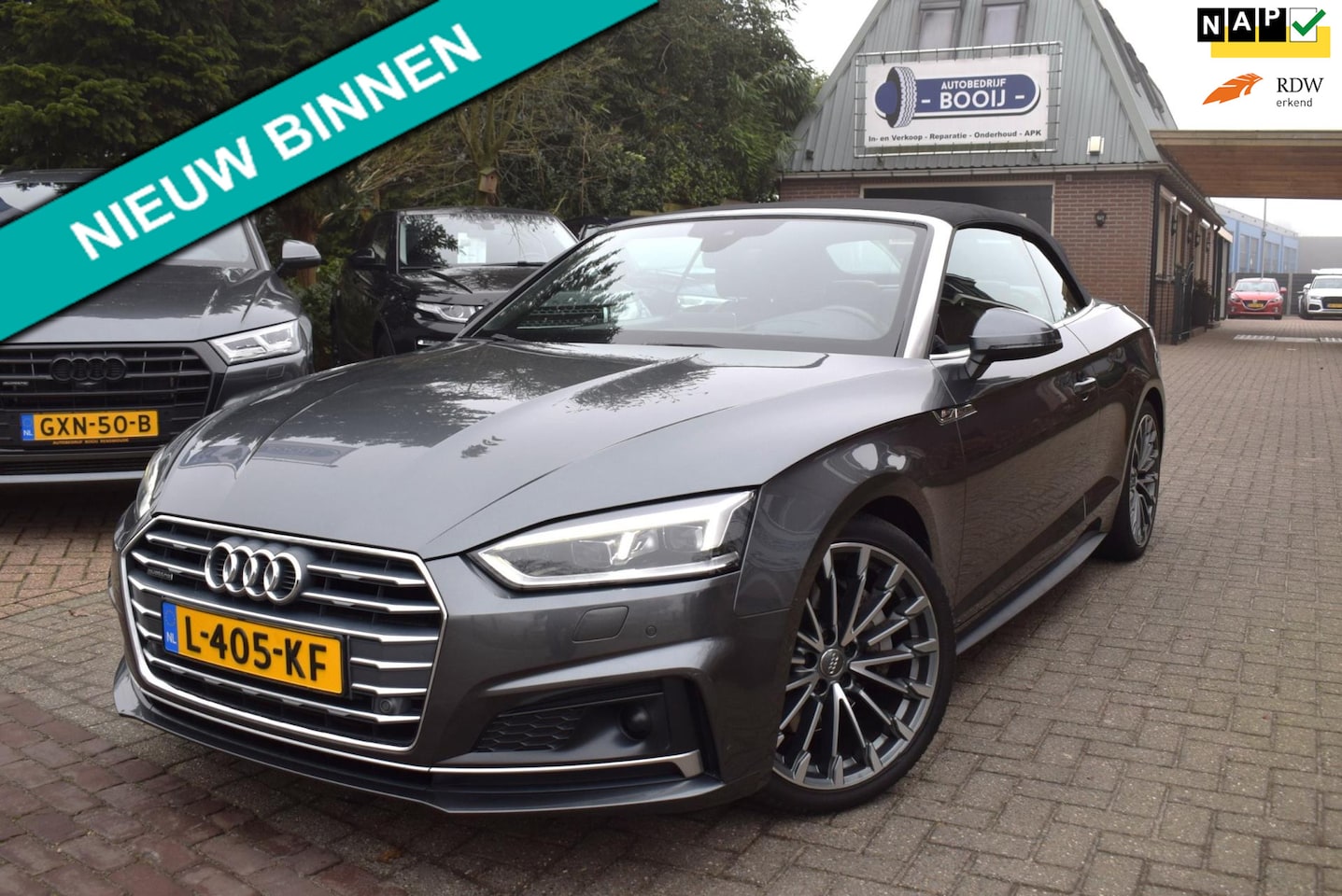 Audi A5 Cabriolet - 2.0 TFSI quattro Sport Pro Line S VIRTUAL/ADAP CRUISE/NAVI/CARPLAY/AIRCO-ECC/XENON/CAMERA/ - AutoWereld.nl