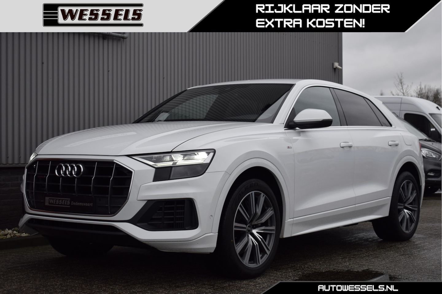 Audi Q8 - 55 TFSI e quattro Pro Line S-line Luchtvering, Memory, Trekhaak, Stuur/stoelverwarming - AutoWereld.nl