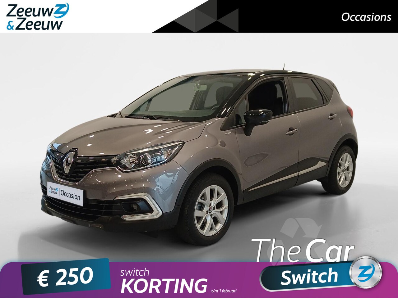 Renault Captur - 0.9 - 90PK TCe Limited *Navigatie*Airco*Parkeersensoren*LM.Velgen*Dealer Onderhouden! - AutoWereld.nl