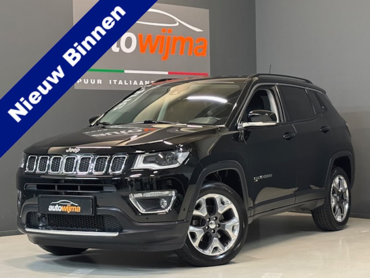 Jeep Compass - 1.4 MultiAir 170pk Limited 4x4 Adaptive Cruise control, Stoelverwarming, 18Inch l.m.v. - AutoWereld.nl