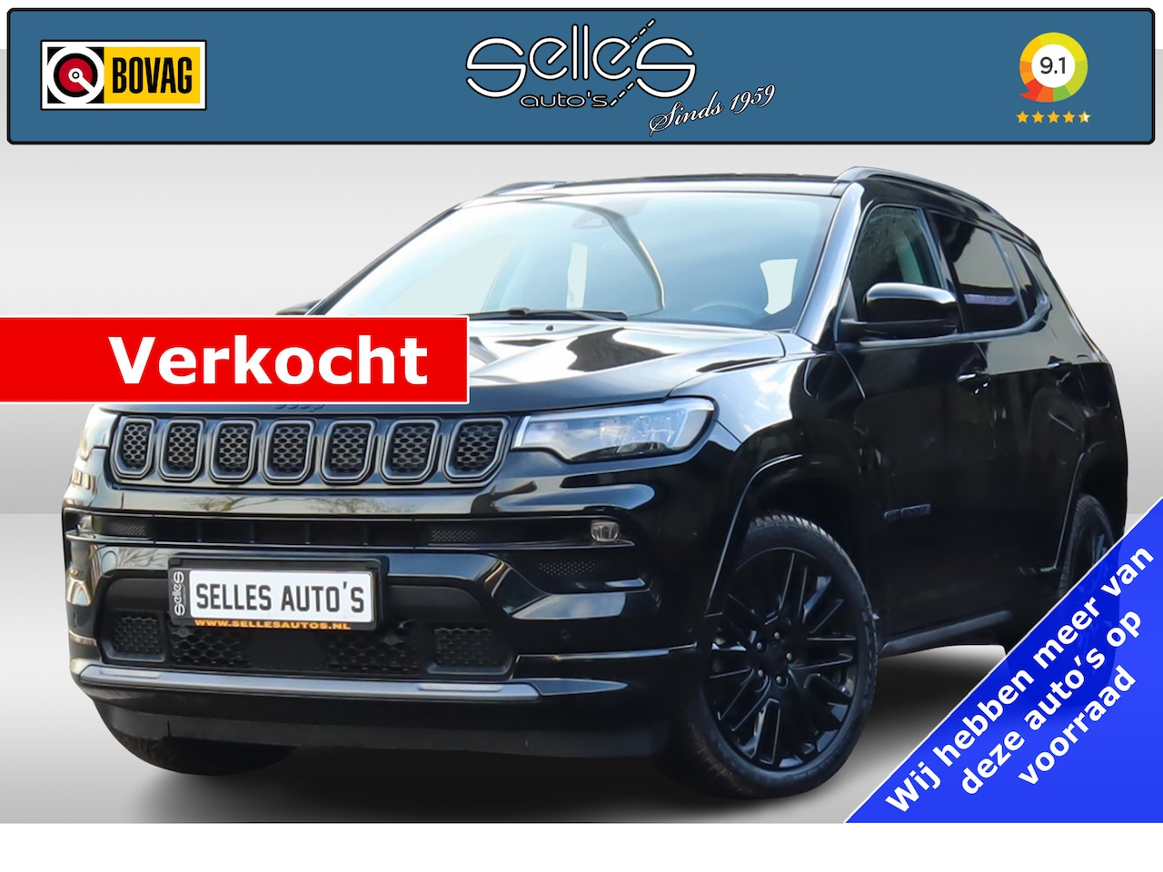 Jeep Compass - 4xe 240 Plug-in Hybrid Electric S | Stoel/Stuur Verwarming | Camera | - AutoWereld.nl