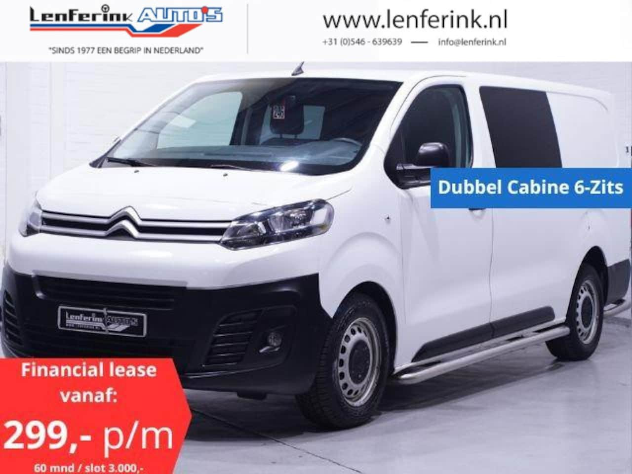 Citroën Jumpy - 2.0 HDI 120 pk Club XL Dubbel Cabine 6-Zits Airco ECC, Apple Carplay, Cruise Control, NAP, - AutoWereld.nl