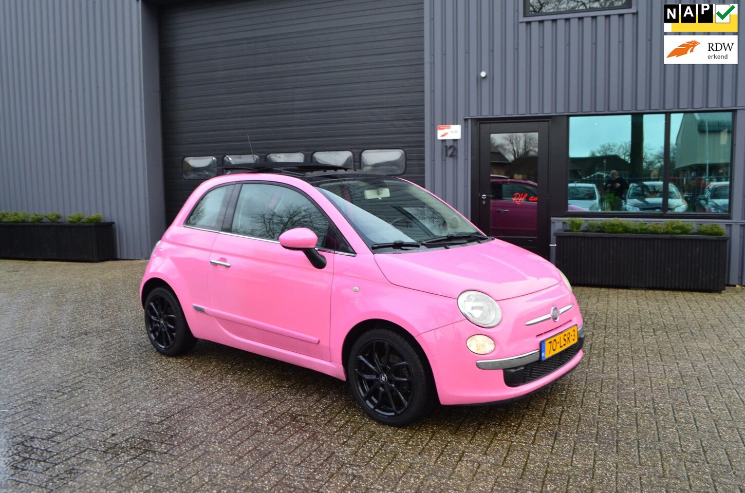 Fiat 500 - 1.2 Rosa | Automaat | Airco | Elektrische kantel dak - AutoWereld.nl