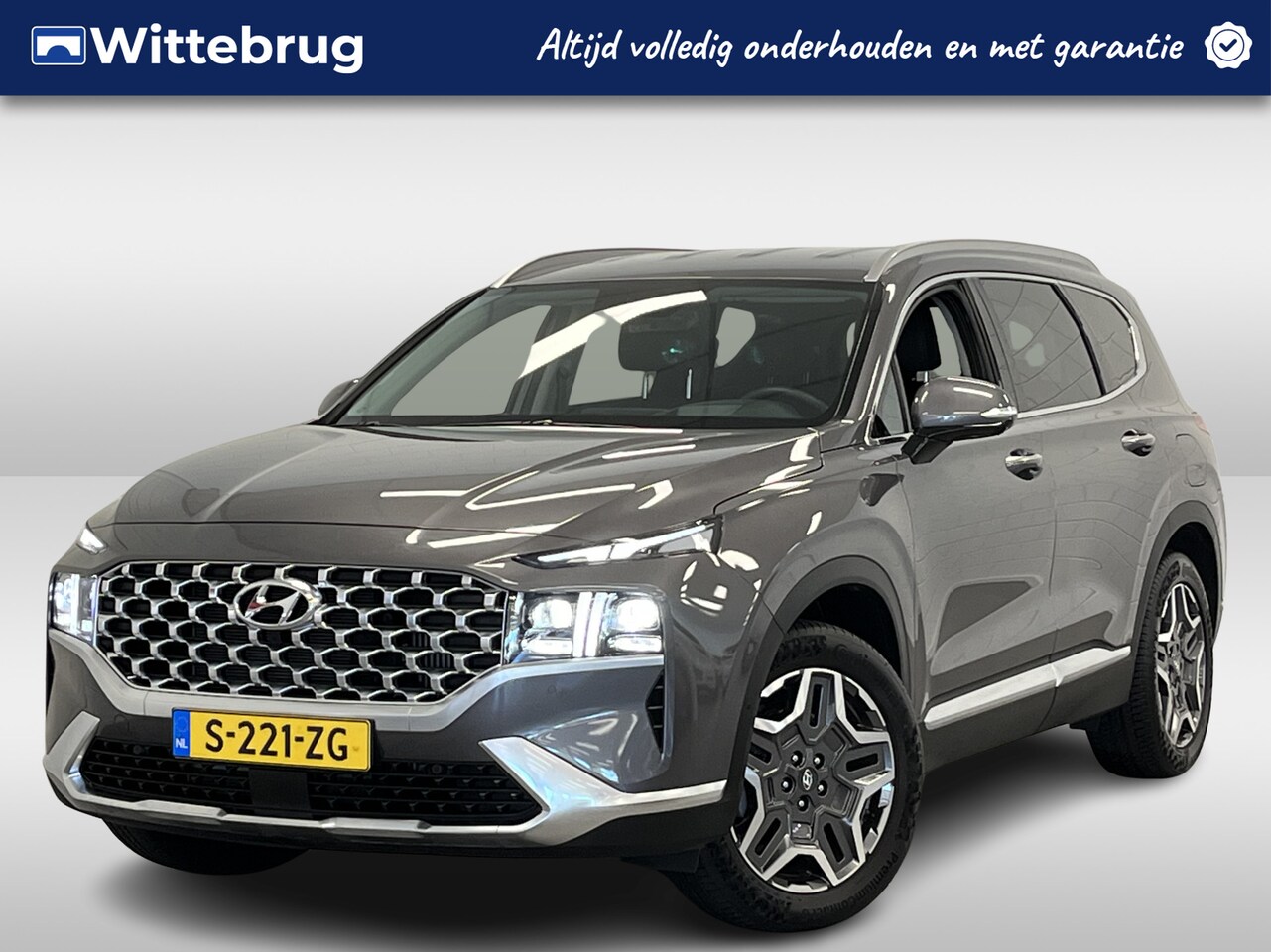 Hyundai Santa Fe - 1.6 T-GDI HEV Premium 7p. LEDER | NAVIGATIE | 7 ZITPLAATSEN | ZEER LUXE UITGEVOERDE AUTO! - AutoWereld.nl