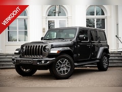 Jeep Wrangler Unlimited - 4xe 380 Sahara Afneembare dakdelen | EX BPM | Camera voor + achter | Stuurverwarming |