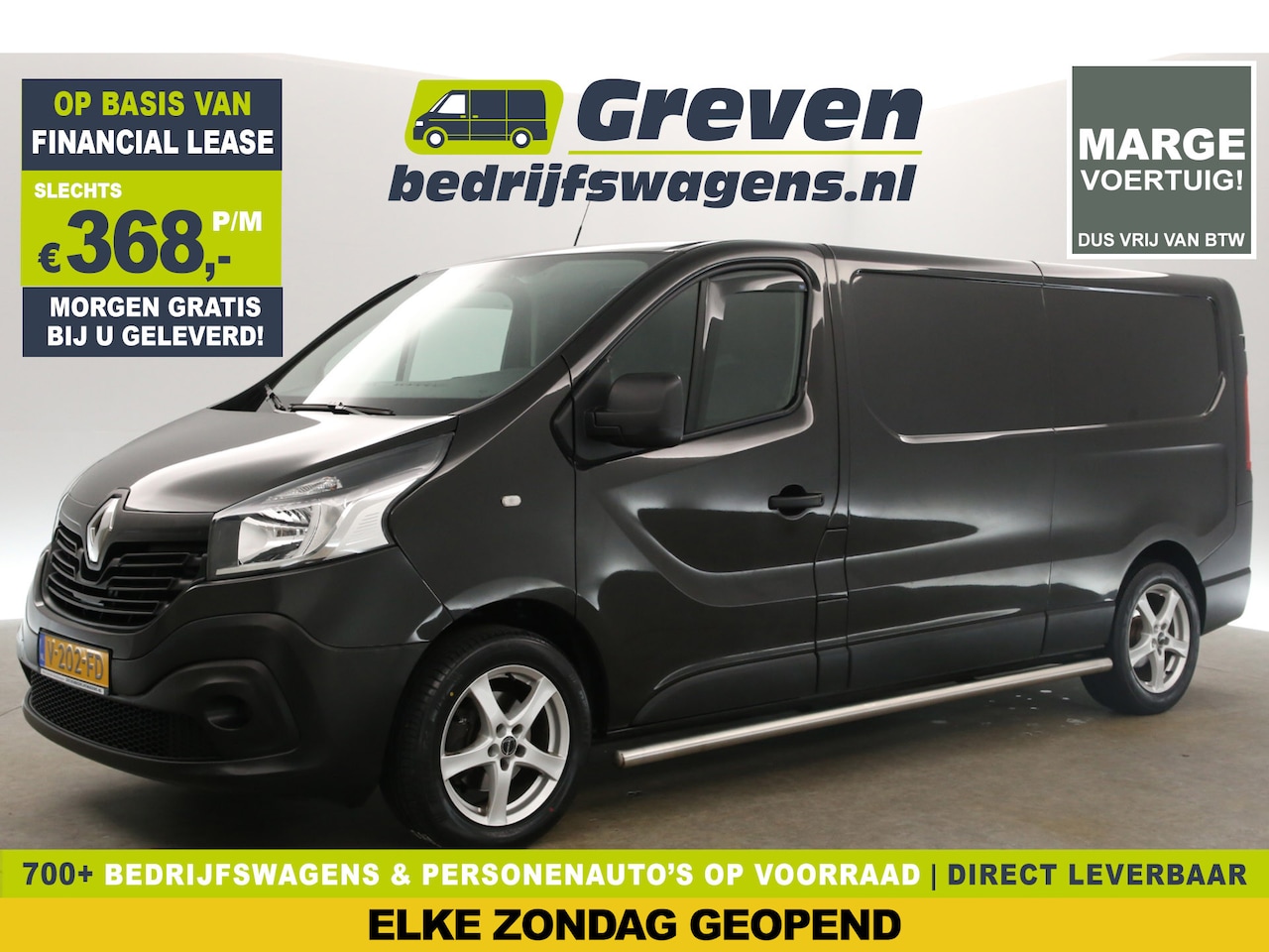 Renault Trafic - 1.6 dCi T29 L2H1 | Marge | Airco Camera Cruise Navi PDC 3 Persoons 17''LMV Trekhaak Sideba - AutoWereld.nl