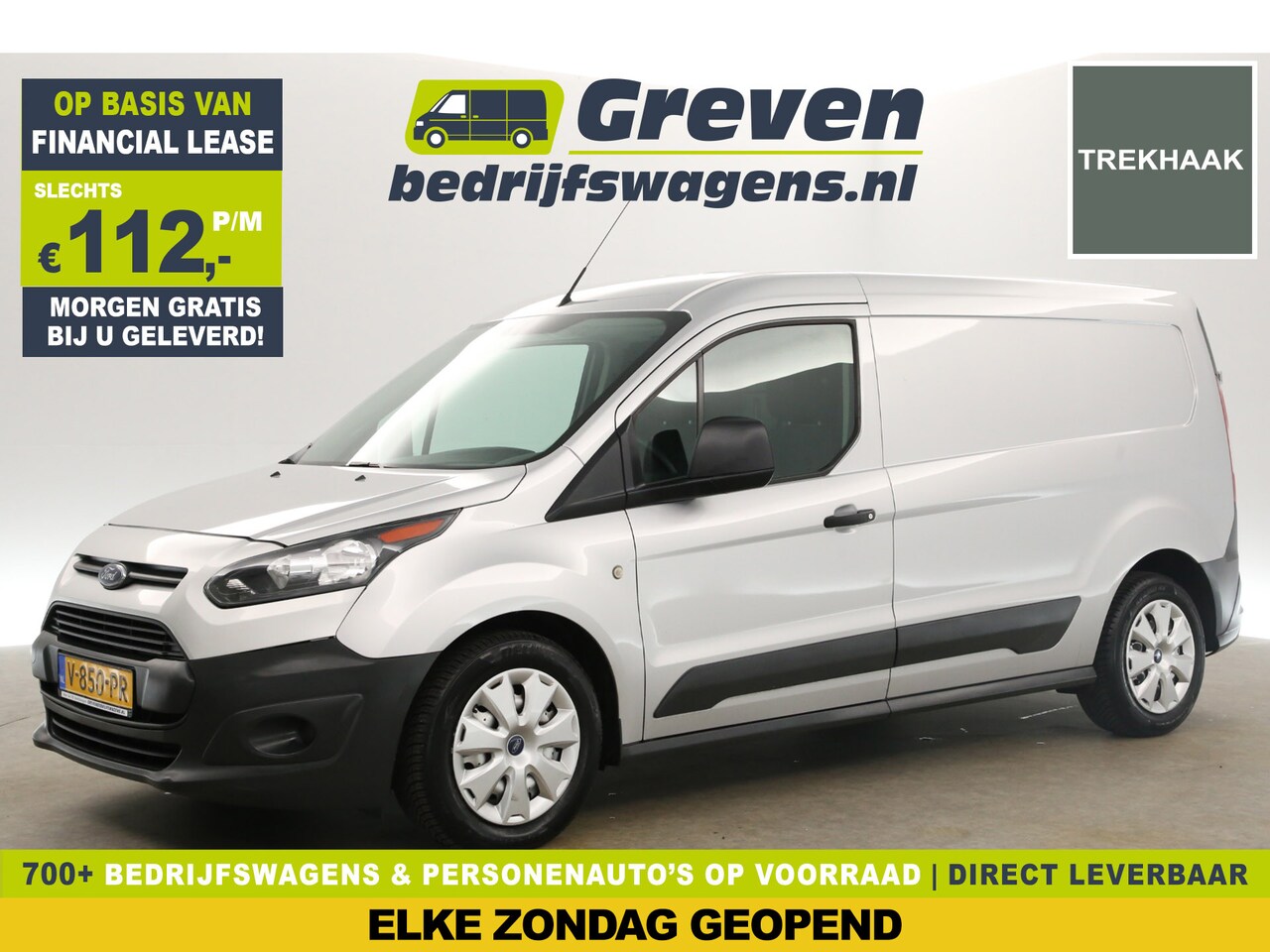 Ford Transit Connect - 1.5 TDCI L2H1 Airco Bluetooth-Radio Metallic Trekhaak - AutoWereld.nl