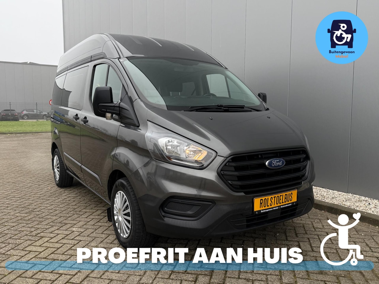 Ford Transit Custom - 2018 (Airco) Rolstoelbus 4 Persoons Luxe uitvoering - AutoWereld.nl