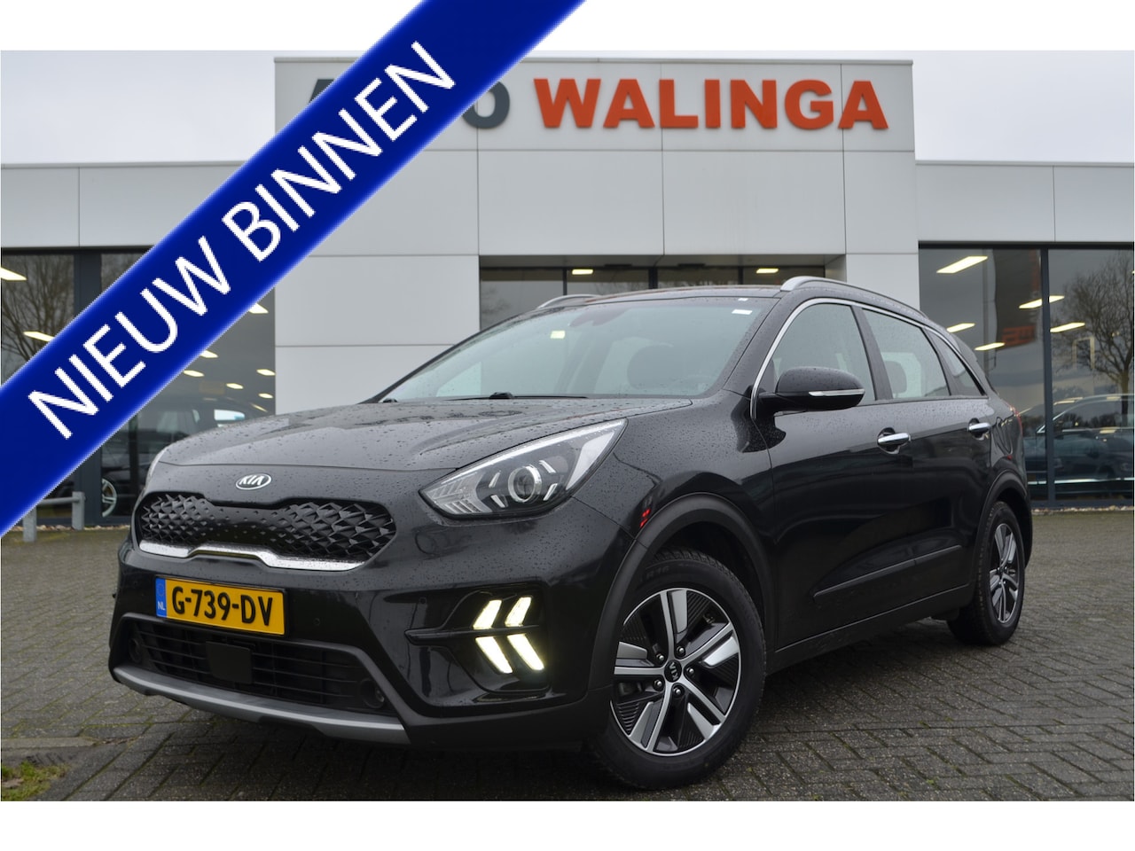 Kia Niro - 1.6 GDi Hybrid DynamicLine Facelift | Carplay | Adaptive Cruise | 1/2 Leer | a.Camera | au - AutoWereld.nl