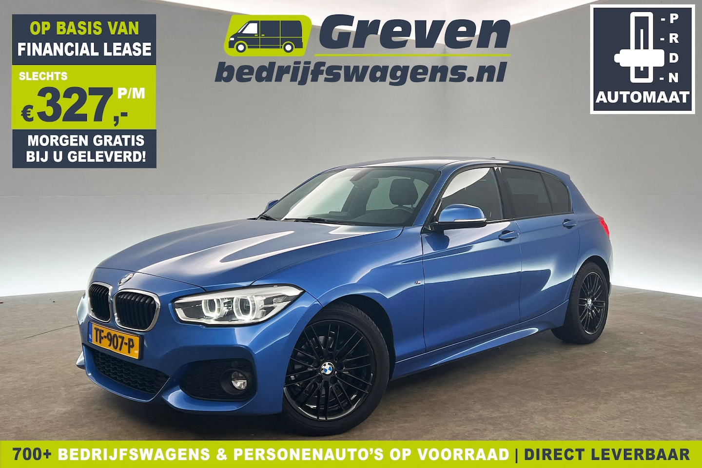 BMW 1-serie - 118i Edition M Sport 136PK Automaat LED Clima Cruise Leder PDC Navi 17"LMV - AutoWereld.nl