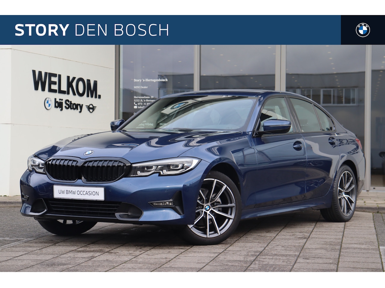 BMW 3-serie - 320i High Executive Sport Line Automaat / Trekhaak / Sportstoelen / Stoelverwarming / LED - AutoWereld.nl