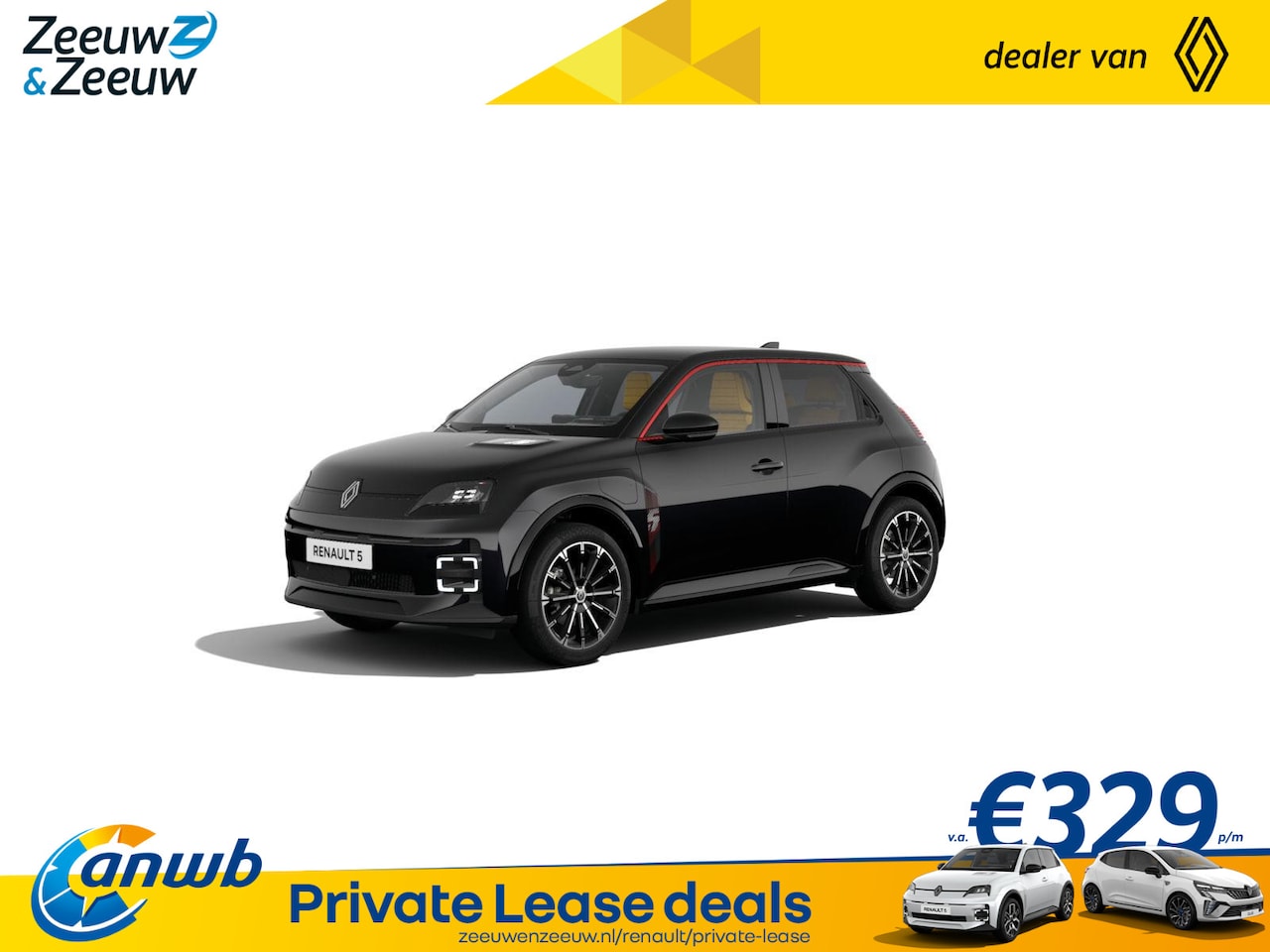 Renault 5 - (ANWB Private lease actie vanaf € 389,-) urban range iconic cinq 40 kWh | Auto van het Jaa - AutoWereld.nl