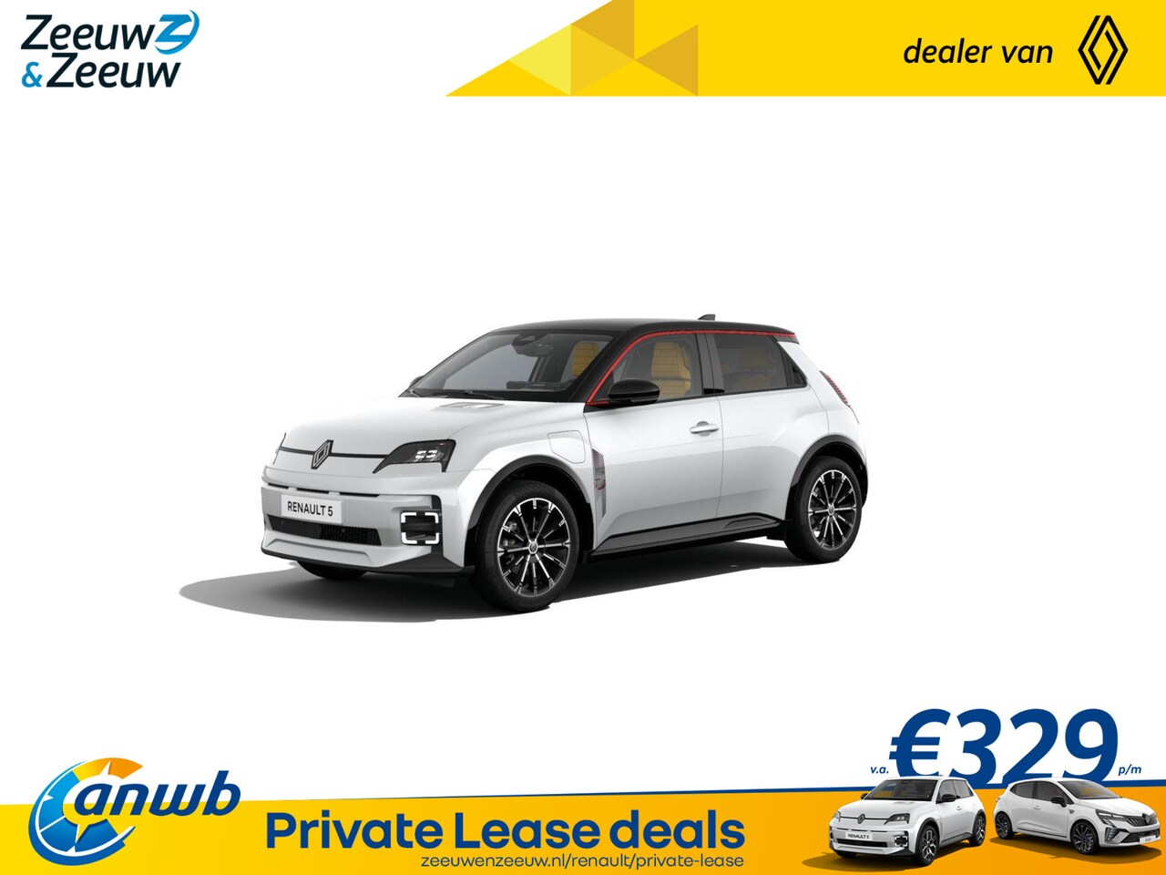 Renault 5 - (ANWB Private lease actie vanaf € 389,-) urban range iconic cinq 40 kWh | Auto van het Jaa - AutoWereld.nl