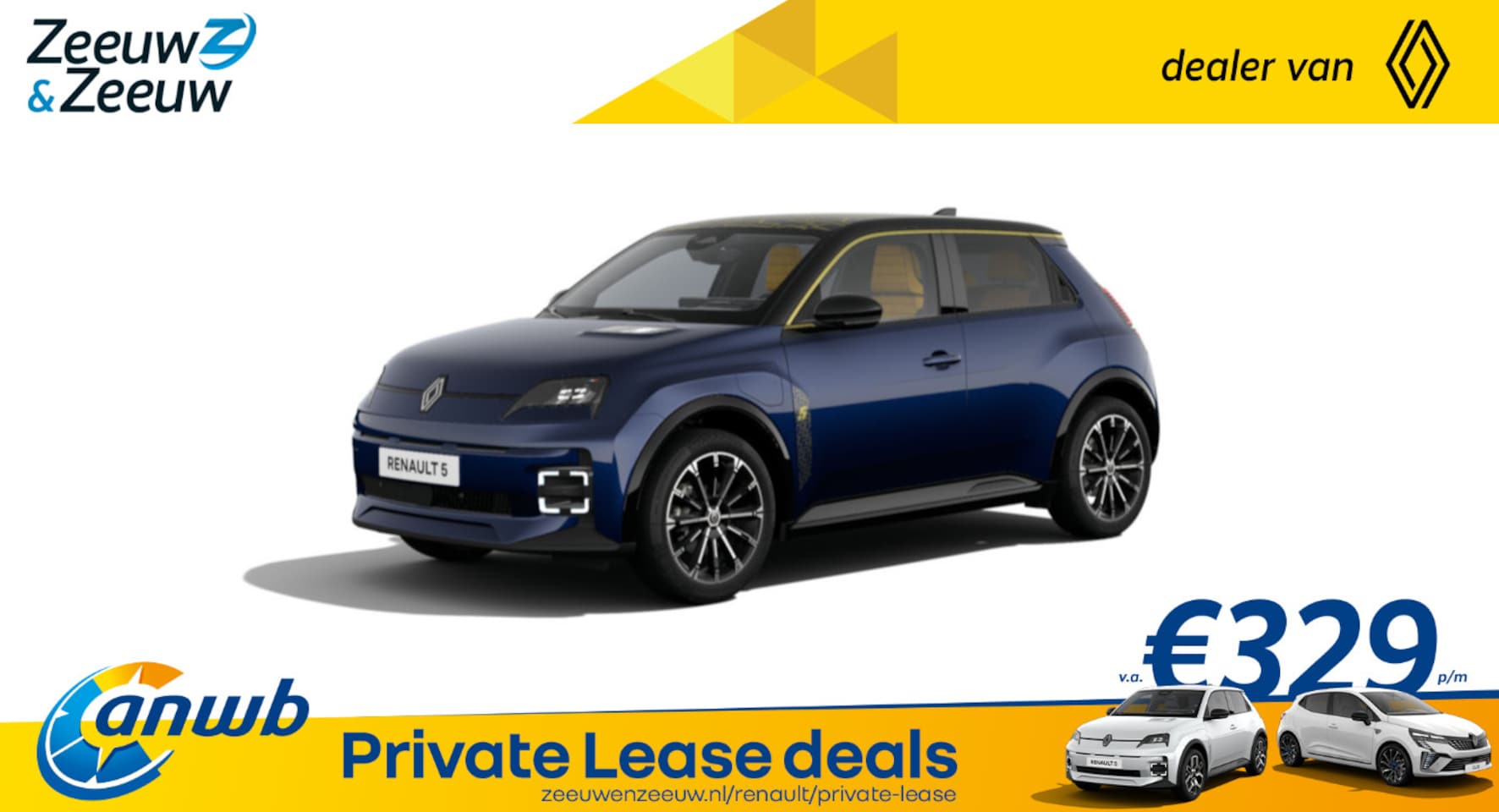 Renault 5 - (ANWB Private Lease Actie v.a. € 449,-) Comfort Range Iconic cinq | Auto van het Jaar 2025 - AutoWereld.nl