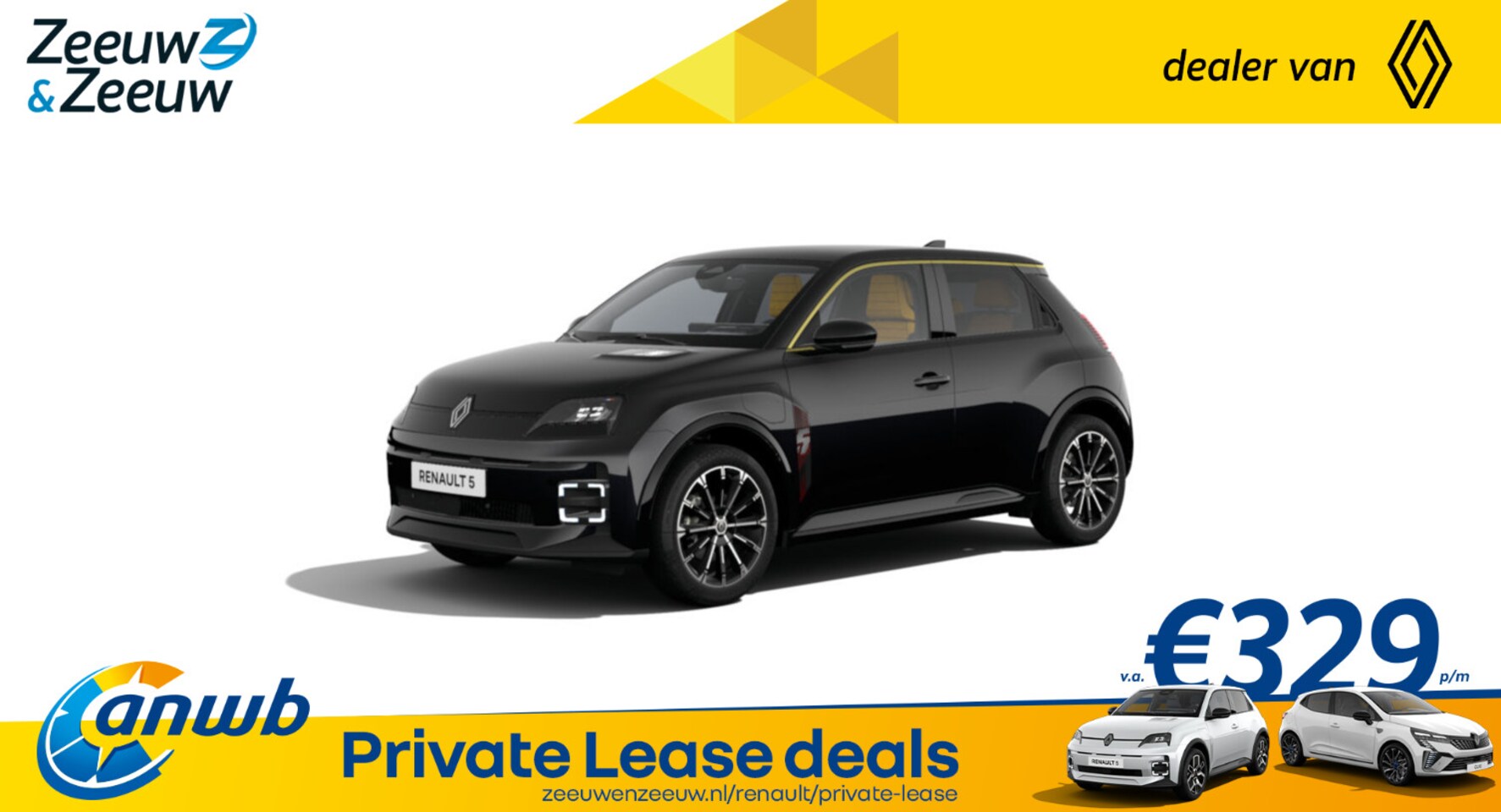 Renault 5 - (ANWB Private Lease Actie v.a. € 449,-) Comfort Range Iconic cinq | Auto van het Jaar 2025 - AutoWereld.nl