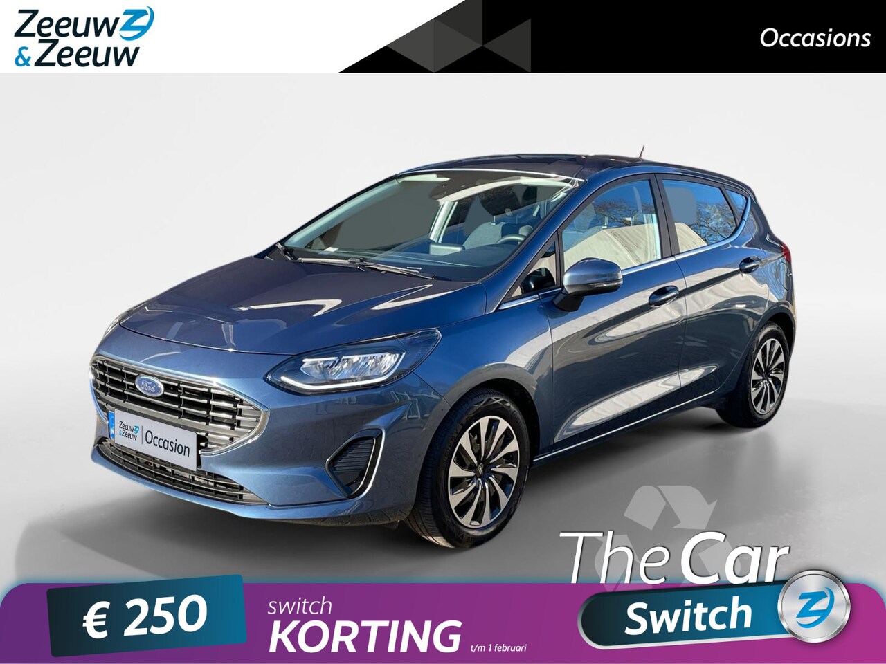 Ford Fiesta - 1.0 EcoBoost Hybrid Titanium 125PK | Climate Control | Parkeersensoren | Cruise Control | - AutoWereld.nl