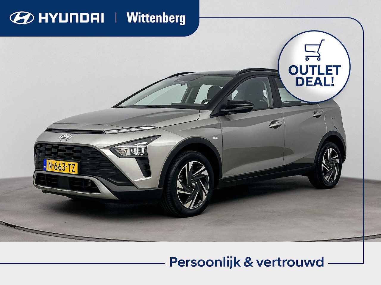 Hyundai Bayon - 1.0 T-GDI COMFORT SMART | OUTLET DEAL! | TWO TONE | NAVI  | 16'' LMVELGEN | CAMERA | CRUIS - AutoWereld.nl