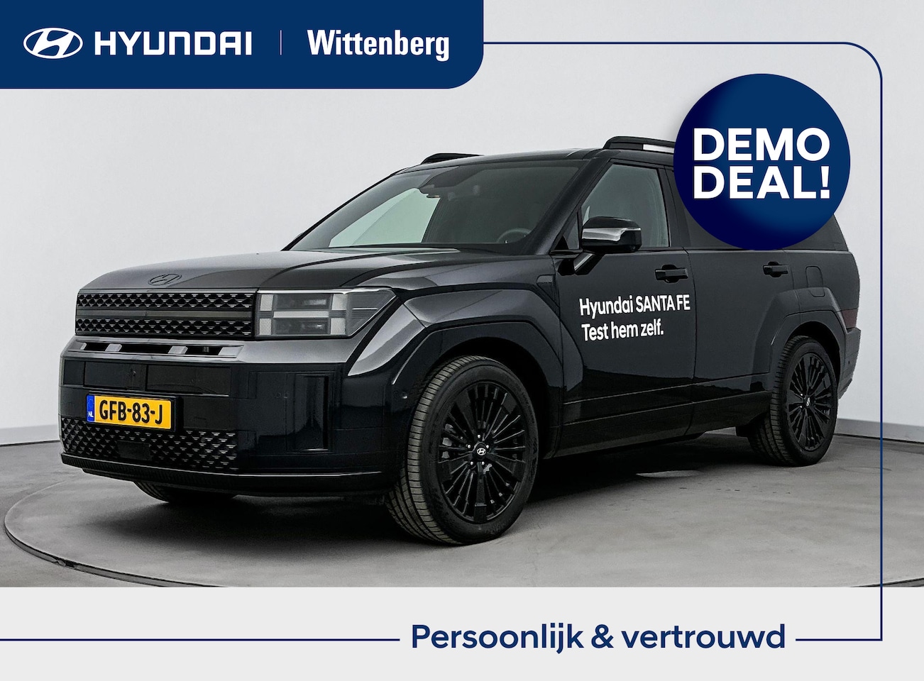 Hyundai Santa Fe - 1.6 T-GDI PHEV Black Line 4WD 7p. | Trekhaak | Plug-in | Leer | Memory | Stoelventilatie | - AutoWereld.nl