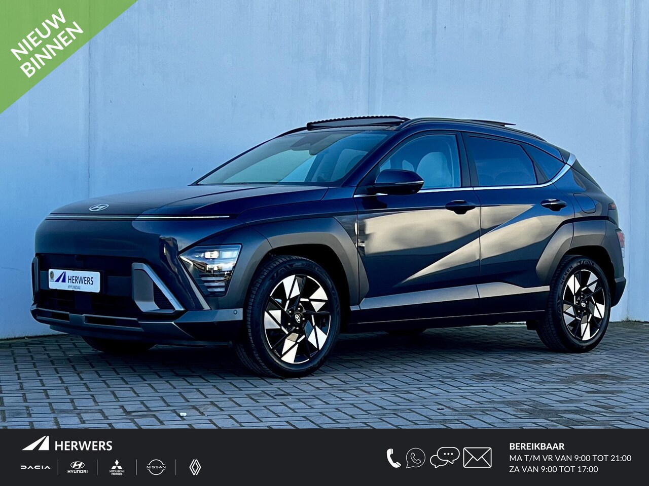 Hyundai Kona - 1.6 GDI HEV Premium Sky Automaat / Schuif-kanteldak / Adaptieve CC / Stuur-, stoel- en ach - AutoWereld.nl