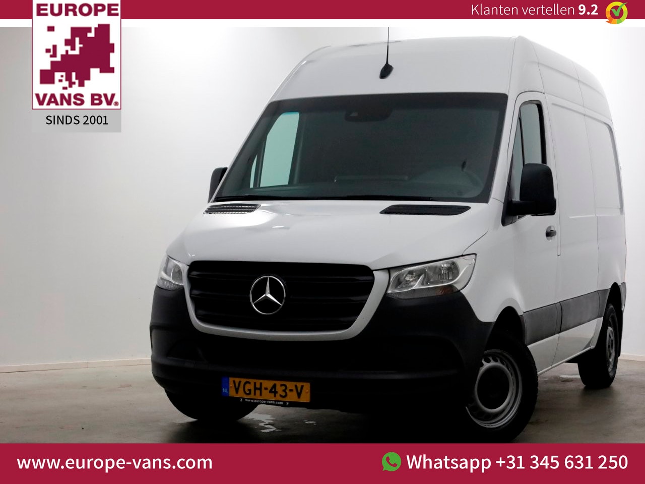 Mercedes-Benz Sprinter - 314 CDI 143pk L1H2 9G Automaat Airco/Navi/Camera 07-2020 - AutoWereld.nl