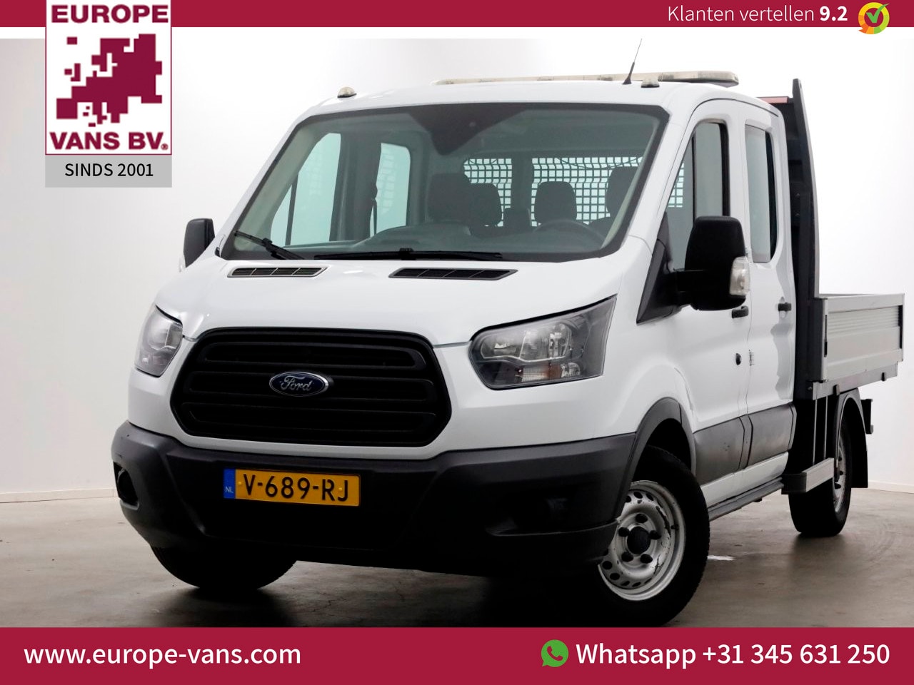 Ford Transit - 350 2.0 TDCI 130pk E6 L2H1 D.C. Open laadbak Airco/Navi 08-2018 - AutoWereld.nl