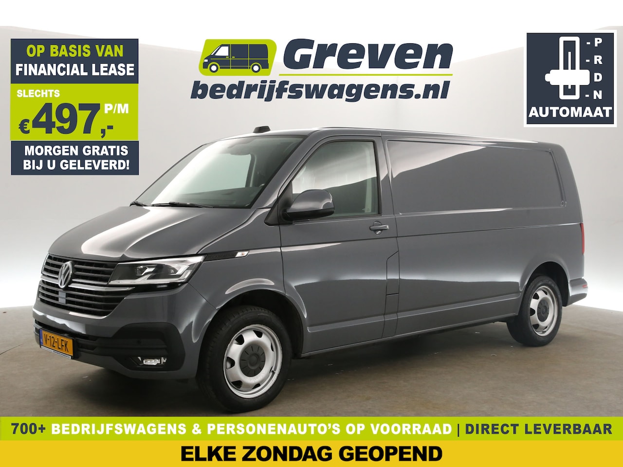 Volkswagen Transporter - 2.0 TDI L2H1 200PK DSG Automaat Airco Camera Adaptive Cruise Carplay Trekhaak Stoelverwarm - AutoWereld.nl