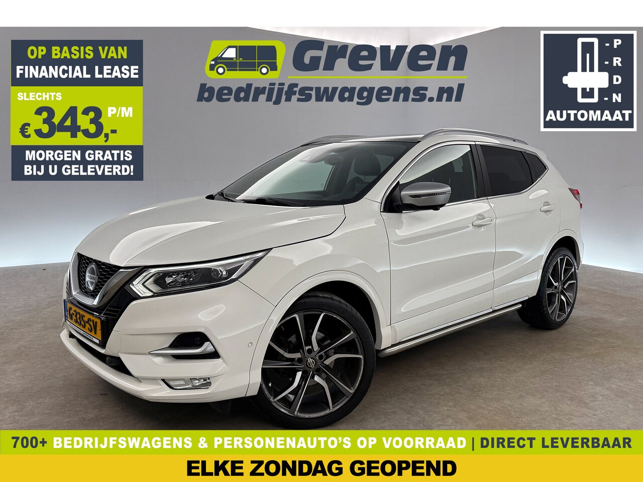 Nissan Qashqai - 1.3 DIG-T Tekna + 160PK Automaat 360Camera LED Pano View Trekhaak Clima Carplay Cruise Led - AutoWereld.nl